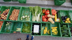 Gemüseauswahl am Biomarkt in Heiden